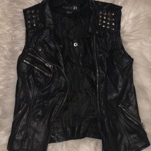 USED- Forever 21 Faux Leather Vest